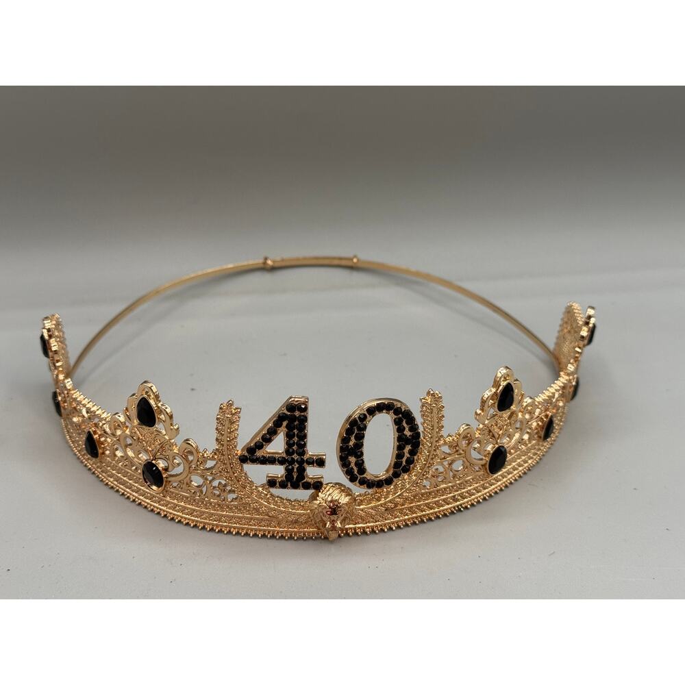 40 Year Old Birthday Crown Metal Adjustable